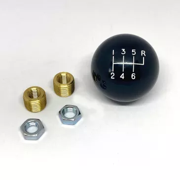 6-Speed Black Shifer Knob with Adapters - 96101