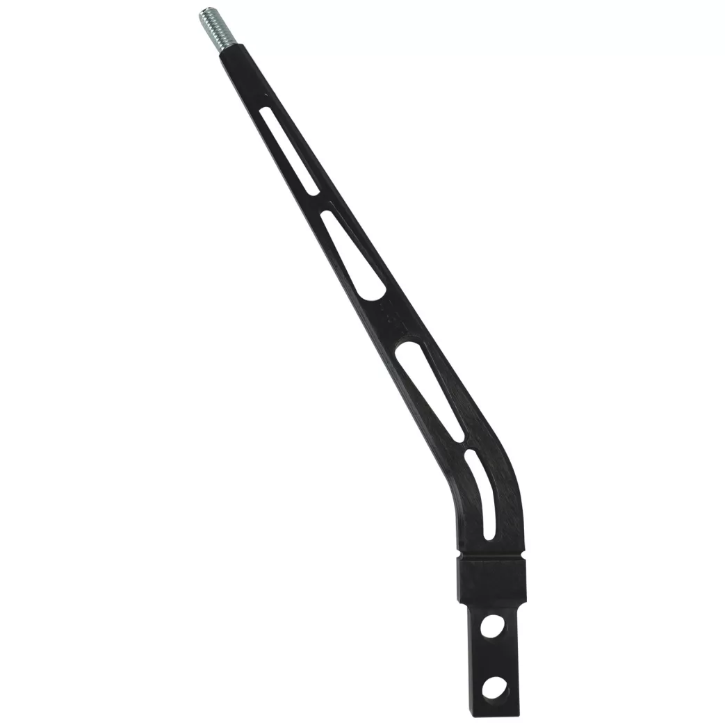 10" Aluminum Flat Shifter Handle 1.75" Layback, Black - SLA-00500B