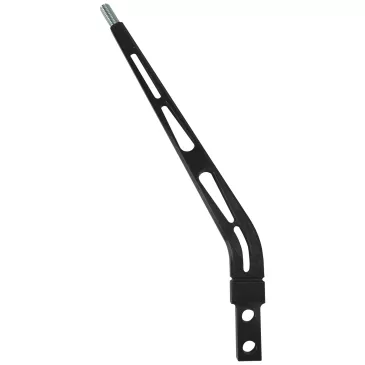 10" Aluminum Flat Shifter Handle 1.75" Layback, Black - SLA-00500B