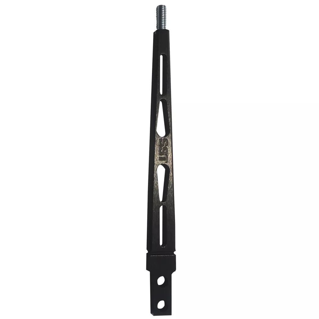 10" Aluminum Flat Shifter Handle, Black - SLA-00503B