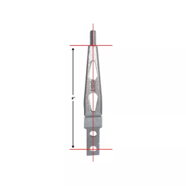 6" Aluminum Flat Shifter Handle - SLA-00505 - Dimensions