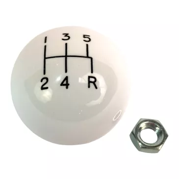 Classic White 5-Speed Shifter Knob - SLA-1630008