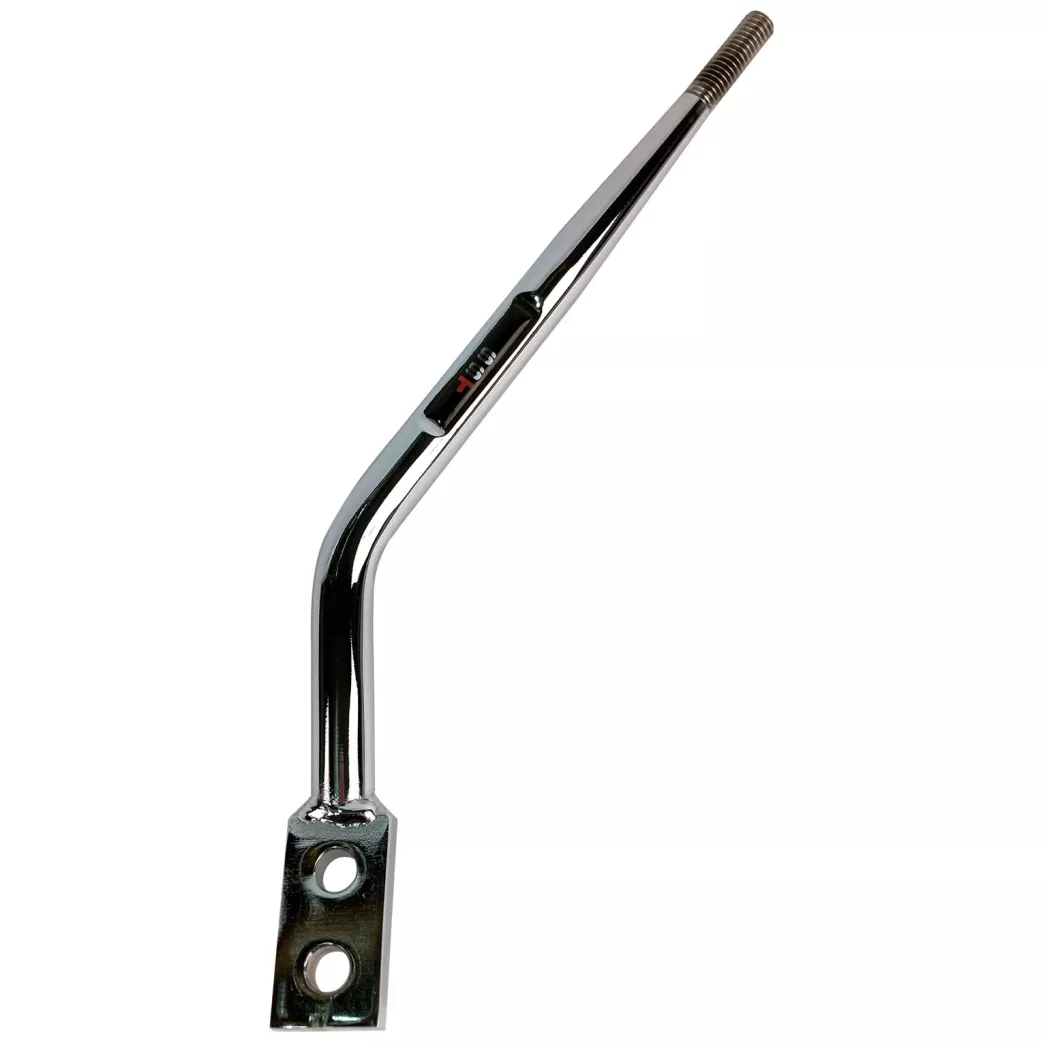 10.15" Chrome Round Shifter Handle Layback and Offset - SLG-00300