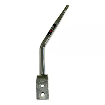 12" Chrome Round Shifter Handle Layback and Offset - SLG-00310