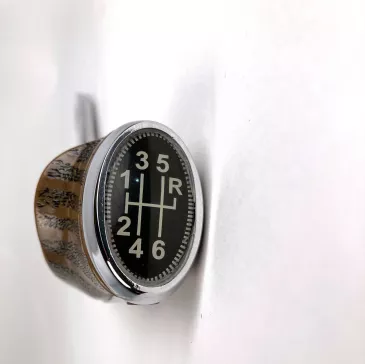 6-Speed Handle, Mopar E-Body, Chrome/Wood - SLM-PGE6AA