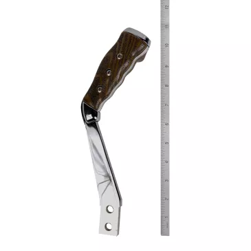 6-Speed Handle, Mopar E-Body, Chrome/Wood - SLM-PGE6AA diamensions
