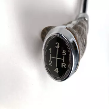 5-Speed Handle, Mopar E-Body, Chrome/Wood - SLM-PGEAA