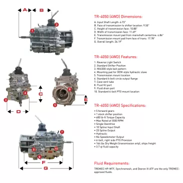 TREMEC TR-4050 4WD 5-Speed - TDET17341